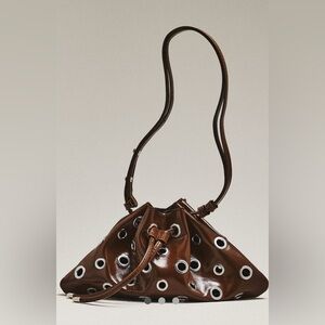 Anthropologie Melie Bianco Brown Paloma
Studded Satchel